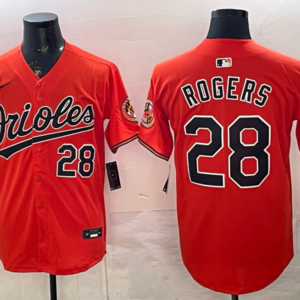 Baltimore Orioles 28 Rogers Orange Cool Base Men Jersey