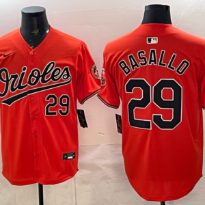 Baltimore Orioles 29 Basallo Orange Cool Base Men Jersey
