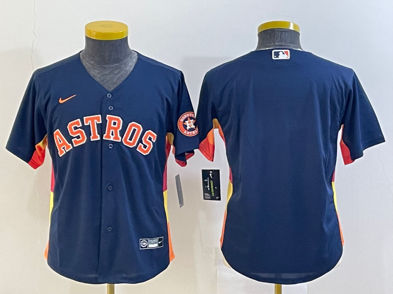 MLB Astros Blank Blue Nike Cool Base Youth Jersey