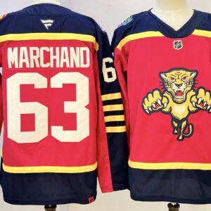 Florida Panthers 63 Marchand Red New Men Jersey