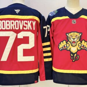 Florida Panthers 72 Sergei Bobrovsky Red New Men Jersey