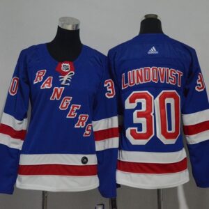 Rangers 30 Henrik Lundqvist Blue Women Jersey