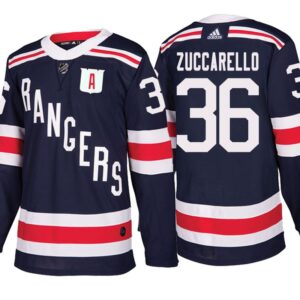 Rangers 36 Mats Zuccarello Navy A Patch 2018 Winter Classic Men Jersey