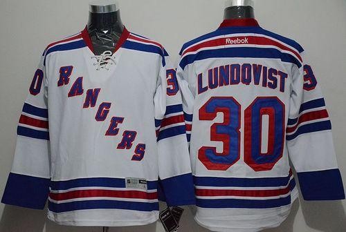 Rangers 30 Henrik Lundqvist White Men Jersey