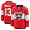 Panthers 13 Sam Reinhart Red 2025 Stanley Cup Final Patch New Men Jersey