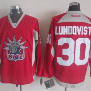 Rangers 30 Henrik Lundqvist Red Statue of Liberty Practice Men Jersey