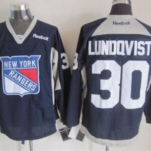 Rangers 30 Henrik Lundqvist Navy Blue Practice Men Jersey