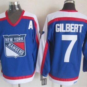 Rangers 7 Rod Gilbert Blue-White CCM Throwback Men Jersey