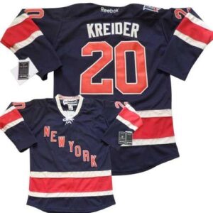 Rangers 20 Chris Kreider Dark Blue 85TH Anniversary Third Men Jersey