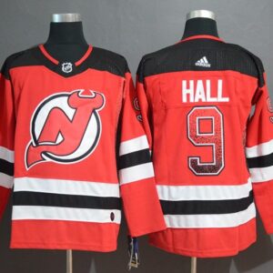 Devils 9 Taylor Hall Red Drift Fashion Men Jersey