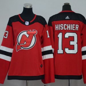 Devils 13 Nico Hischier Red Women Jersey