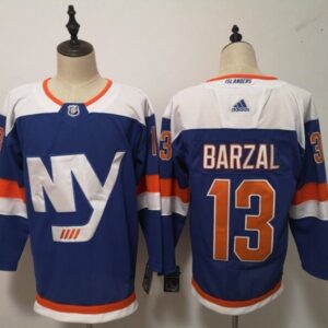 Islanders 13 Mathew Barzal Blue New Alternate Men Jersey