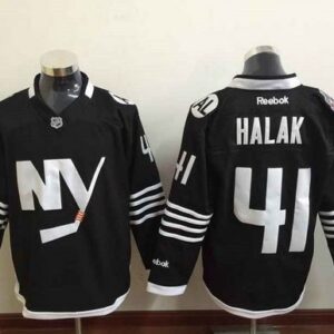 Islanders 41 Jaroslav Halak Black Alternate Reebok Men Jersey