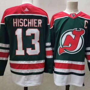Devils 13 Nico Hischier Green Men Jersey