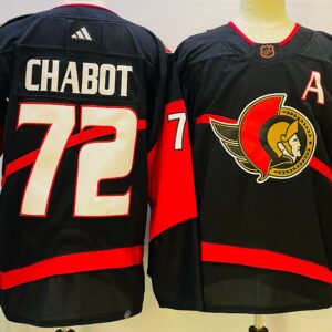 Senators 72 Thomas Chabot Black 2022-23 Retro Men Jersey