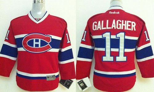 Canadiens 11 Brendan Gallagher Red Youth Jersey