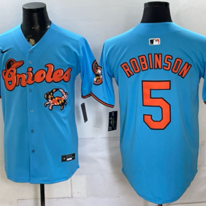 Baltimore Orioles x Crab 5 Brooks Robinson Blue Men Jersey
