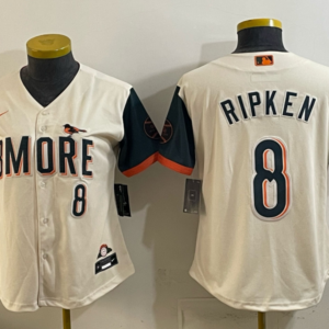 Baltimore Orioles 8 Cal Ripken Natural 2026 City Connect Cool Base Women Jersey