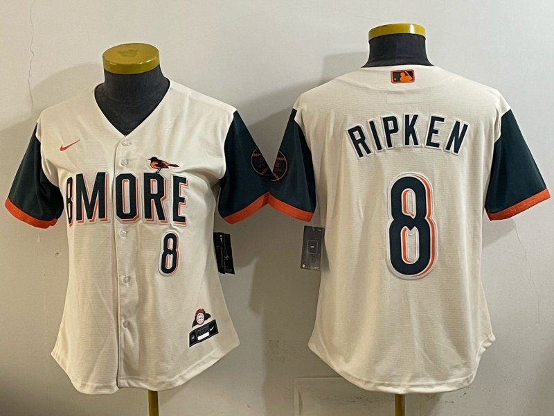 Baltimore Orioles 8 Cal Ripken Natural 2026 City Connect Cool Base Women Jersey