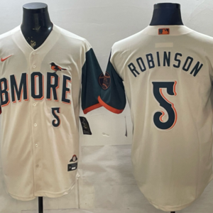 Baltimore Orioles 5 Brooks Robinson Natural 2026 City Connect Cool Base Men Jersey