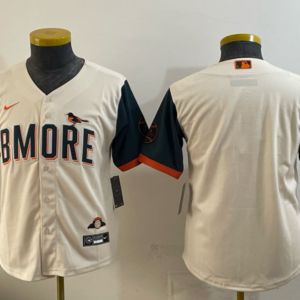 Baltimore Orioles Blank Natural 2026 City Connect Cool Base Youth Jersey