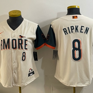 Baltimore Orioles 8 Cal Ripken Natural 2026 City Connect Cool Base Youth Jersey