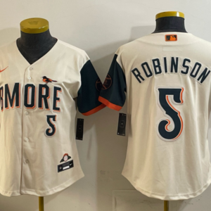 Baltimore Orioles 5 Brooks Robinson Natural 2026 City Connect Cool Base Youth Jersey