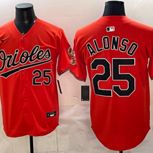 Baltimore Orioles 25 Alonso Orange Cool Base Men Jersey