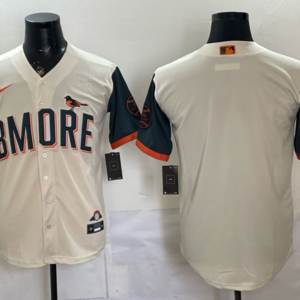 Baltimore Orioles Blank Natural 2026 City Connect Cool Base Men Jersey