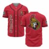 Ottawa Senators Baseball RED Customized Jersey