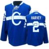 Canadiens 2 Doug Harvey Blue Men Jersey