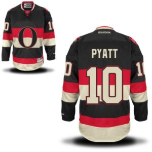 Senators 10 Tom Pyatt Black Alternate Reebok Men Jersey