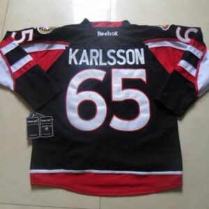 Senators 65 Erik Karlsson Black New Third Men Jersey