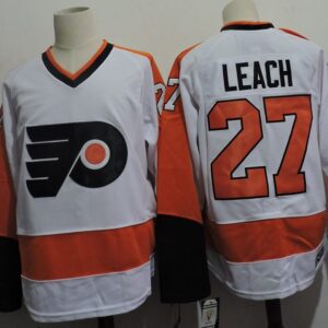 Philadelphia Flyers 27 Leach White Men Jersey