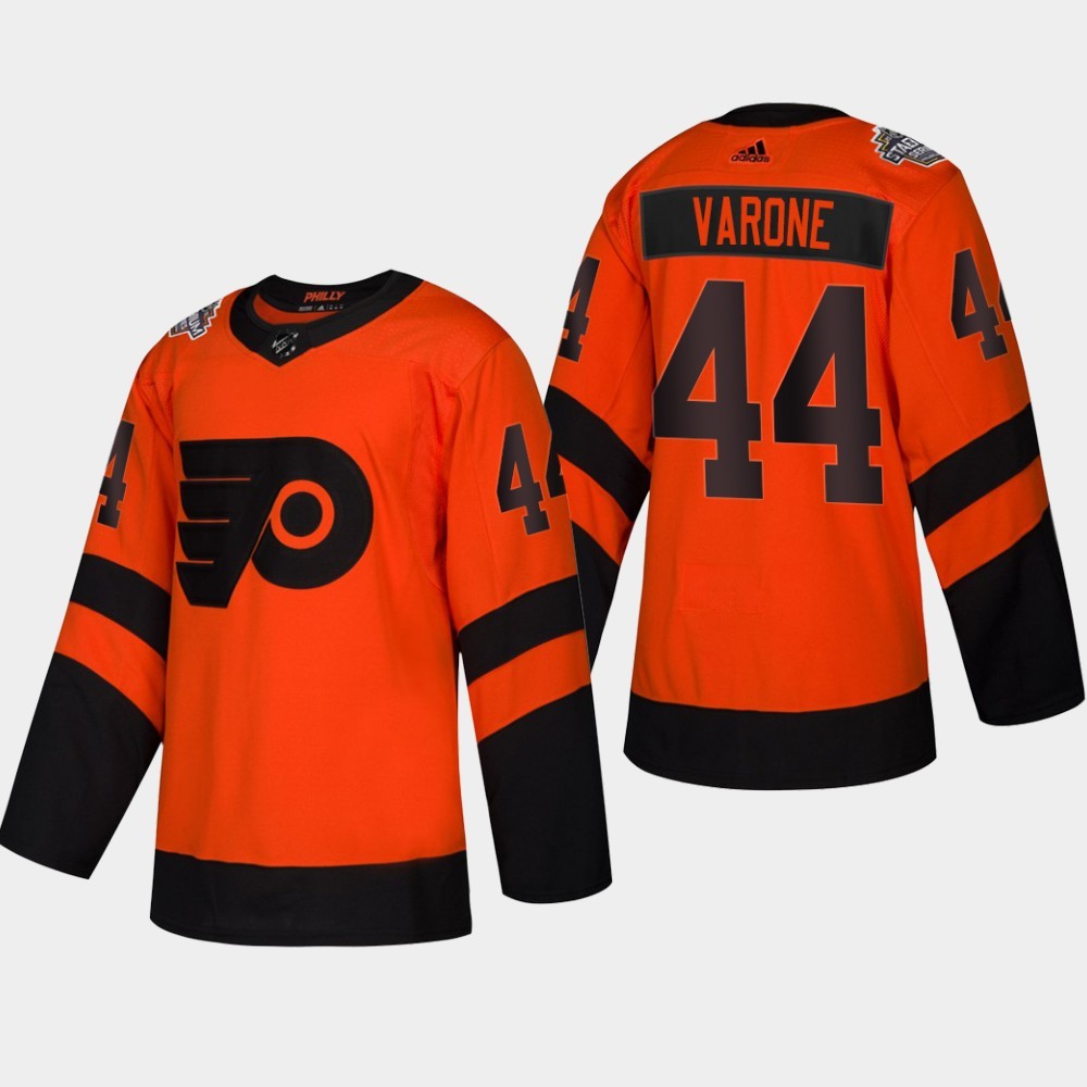 Flyers 44 Phil Varone 2019 Stadium Series Orange Men Jersey