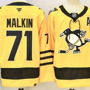 Penguins 71 Evgeni Malkin Gold Alternate 2025 New Men Jersey