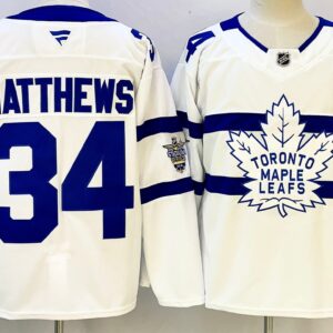 Leafs 34 Auston Matthews White New Men Jersey