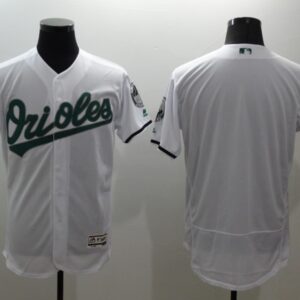 MLB Orioles Blank White Celtic Flexbase Men Jersey