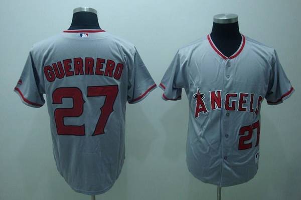 MLB Angels 27 Vladimir Guerrero Grey Men Jersey