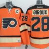 Flyers 28 Claude Giroux Orange Alternate Men Jersey