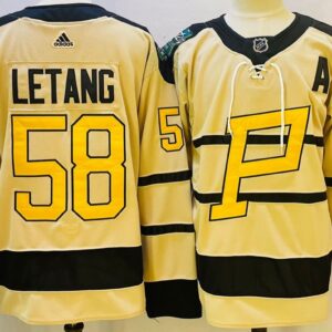 Penguins 58 Kris Letang White 2022-23 Retro Men Jersey