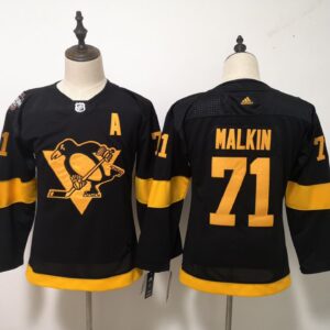 Penguins 71 Evgeni Malkin 2019 Stadium Series Black Women Jersey