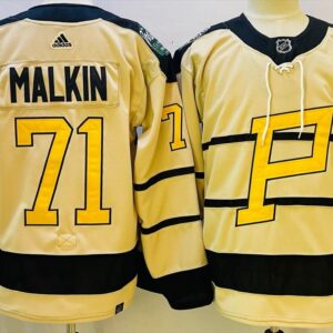 Penguins 71 Evgeni Malkin White 2022-23 Retro Men Jersey