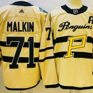 Penguins 71 Evgeni Malkin White 2022-23 Retro Men Jersey