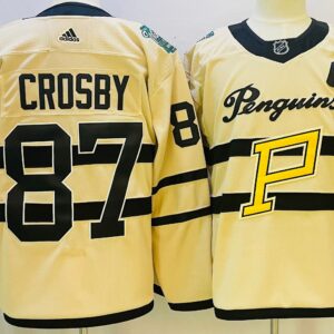 Penguins 87 Sidney Crosby White 2022-23 Retro Men Jersey