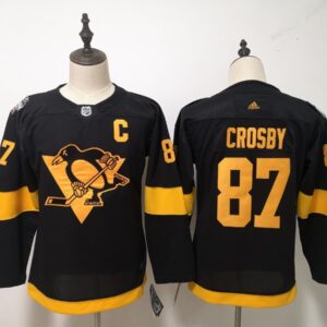 Penguins 87 Sidney Crosby 2019 Stadium Series Black Youth Jersey