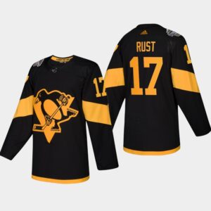 Penguins 17 Bryan Rust 2019 Stadium Series Black Men Jersey