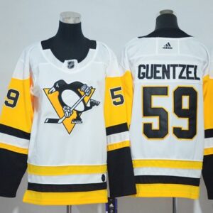 Penguins 59 Jake Guentzel White Youth Jersey