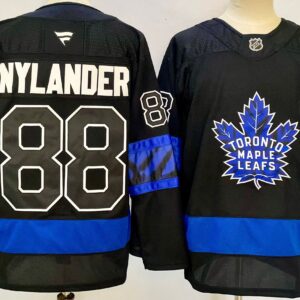 Leafs 88 William Nylander Black 2024 New  Men Jersey