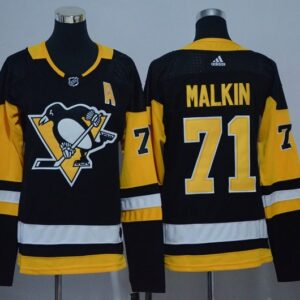 Penguins 71 Evgeni Malkin Black Women Jersey